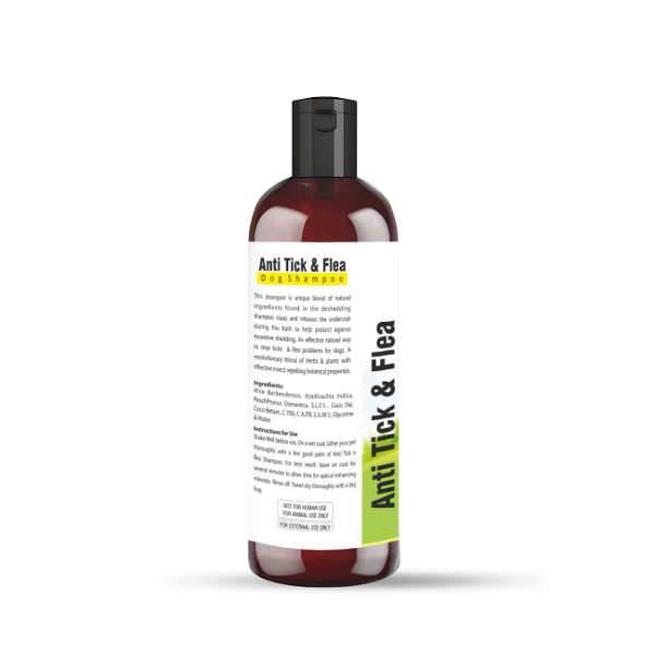 Anti Tick & Flea Dog Shampoo with Lemon with Free Bath Brush for Dogs (200ml x 2 Pack) - Image 3