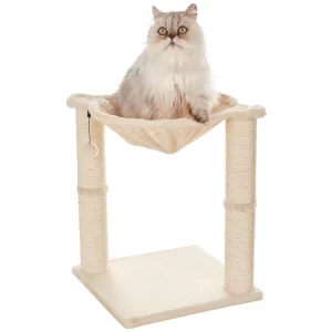 Konica Basics cat tree hammock with scratching posts and plush resting area for indoor cats and kittens
