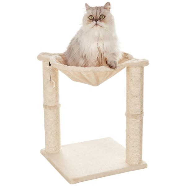 Konica Basics cat tree hammock with scratching posts and plush resting area for indoor cats and kittens