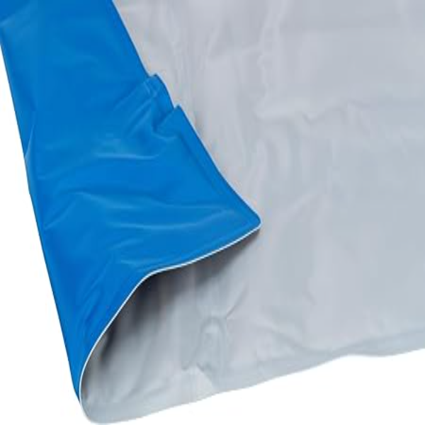 Pet cooling mat showing flat blue cooling surface suitable for use on pet beds and indoor resting areas daily