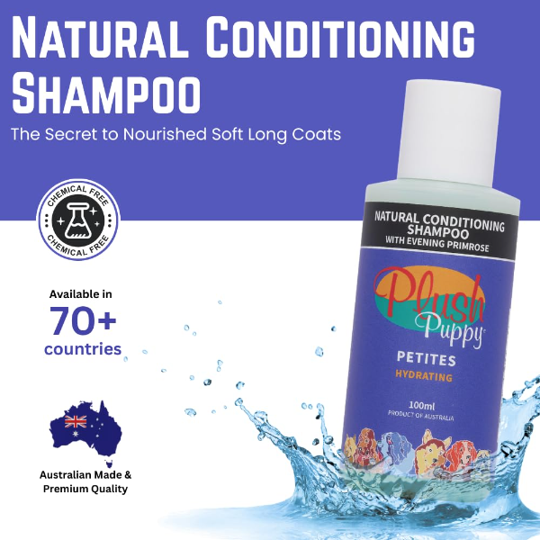 Plush Puppy Dog Shampoo for Long Dry Coat Softening and Conditioning Shampoo for All Breeds (100ml x 3 Pack) - Image 2