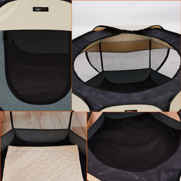 Foldable Pet Playpen with spacious enclosed play area and durable structure for comfortable indoor pet activities