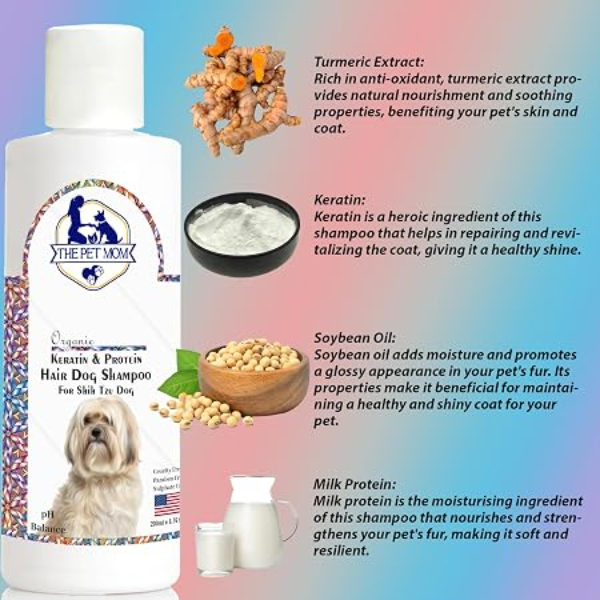 Organic Keratin & Protein Dog Shampoo for Shih Tzu Dogs & Puppies Deep Cleansing 200ml Each (Twin Pack) - Image 4