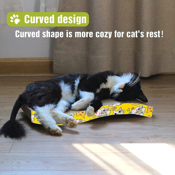 Emily Pets Cat Scratcher Cardboard with wave shape suitable for floor or crate placement in the home