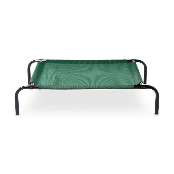 Elevated Cooling Dog Bed showing sturdy raised frame with mesh centre for comfortable airflow around small dogs
