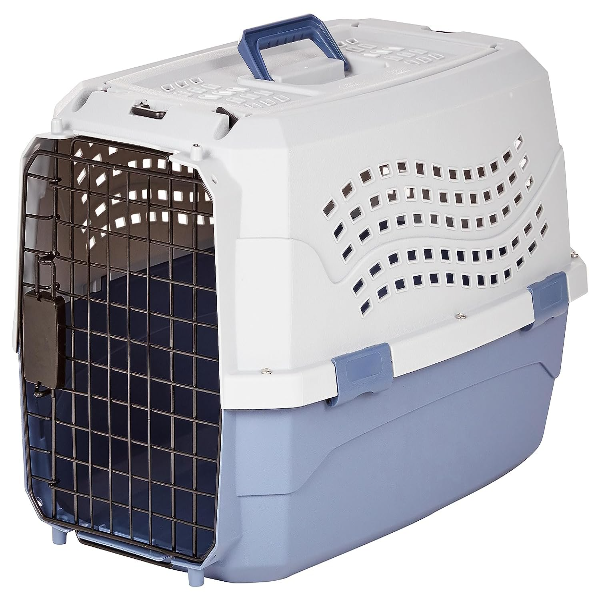 KonicaBasics top load pet kennel with dual access doors for small dogs cats puppies and kittens indoors