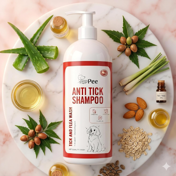 PupPee Neem Anti Tick & Flea Dog Shampoo for Dogs & Puppies with Lemongrass (Pack of 2 x 500ml) - Image 4