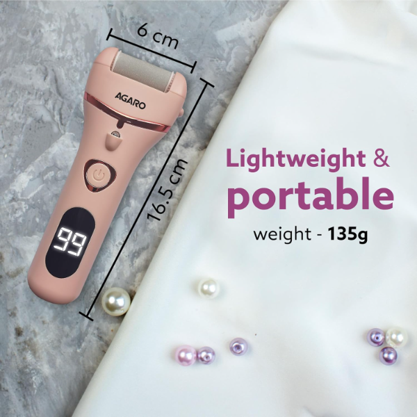 AGARO Electronic Callus Remover electronic callus remover with USB charging and roller heads