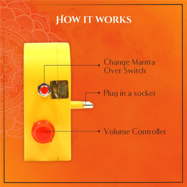 Electric mantra chanting bell machine for Hanuman Chalisa with simple plug-and-play operation