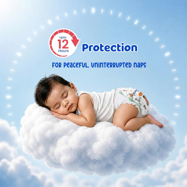 Bumtum large diaper pants with extra thin core and soft 360° elastic band for baby comfort