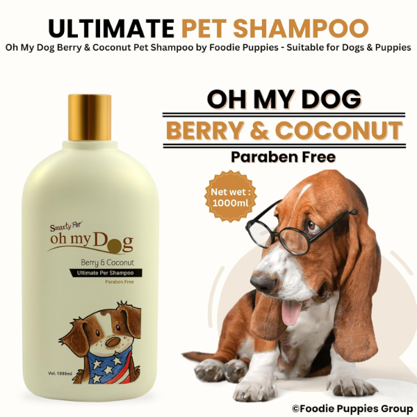 Berry Coconut moisturising shampoo for dry dog coats