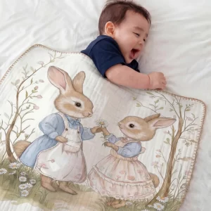 Meadow Mates muslin baby blanket made from breathable cotton for newborns and young children