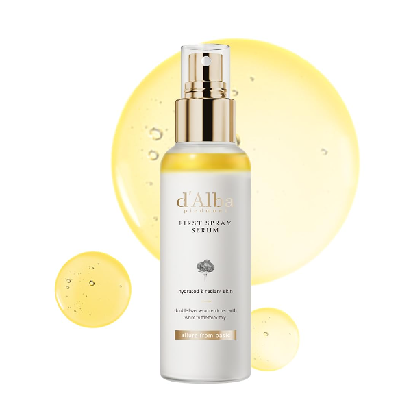 d'Alba White Truffle Serum facial mist bottle designed to hydrate skin and support a naturally radiant complexion