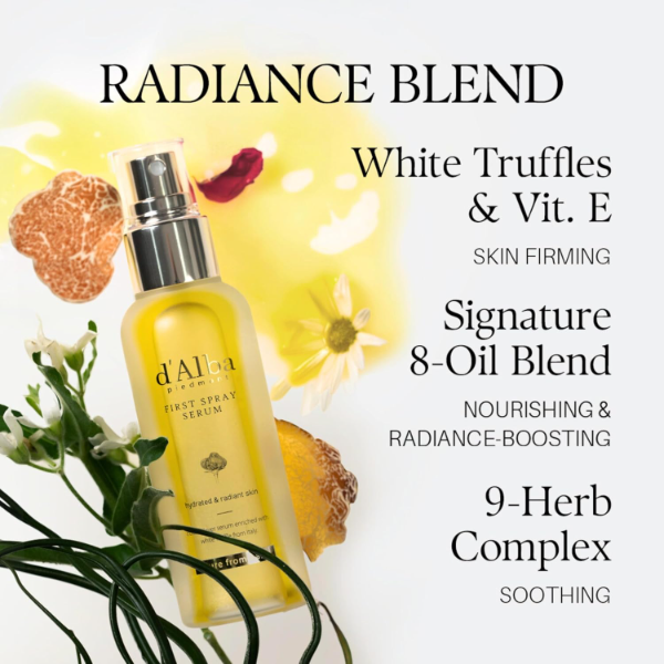 d'Alba White Truffle Serum Korean skincare facial mist suitable for daily moisturising and skin refreshment