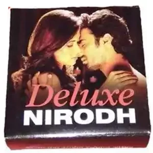 HLL Nirodh condoms lubricated violet coloured design in a 120 count pack for regular use