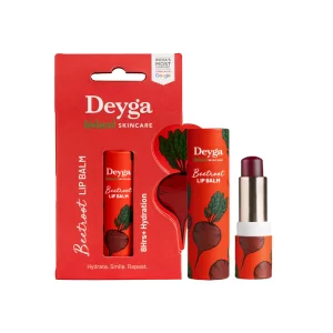 Deyga Beetroot Lip Balm stick for dry and pigmented lips with natural daily moisturising care for all users