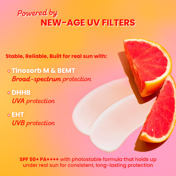 Dot & Key Vitamin C sunscreen packaging highlighting broad spectrum and blue light protection benefits