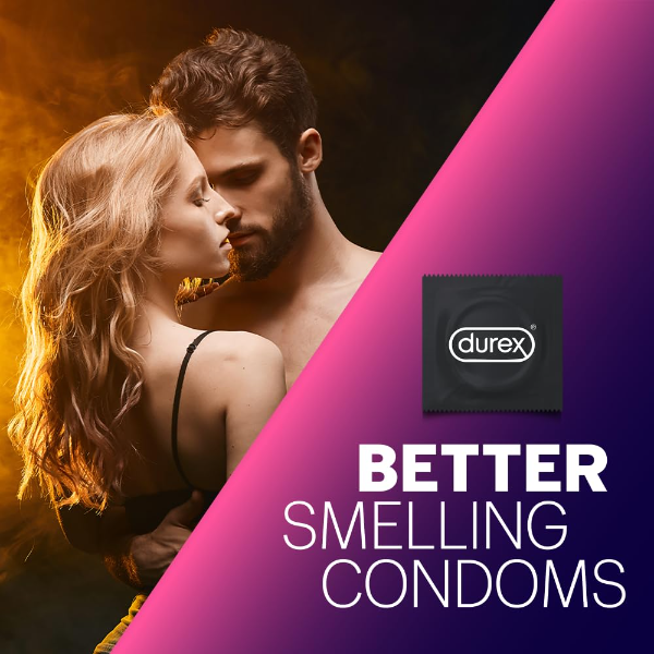 Durex Extra Time Condoms pack displaying transparent natural latex condom product packaging clearly for reference