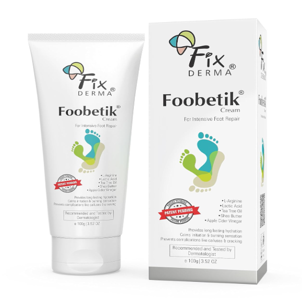 Fixderma Foobetik Foot Cream heel repair cream for dry cracked feet with paraben free moisturising formula