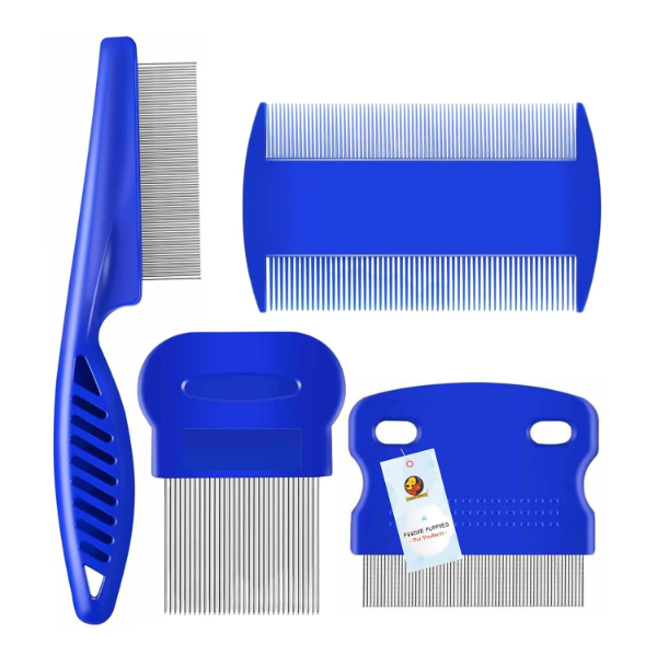 Pet flea comb set for dogs cats birds and rabbits