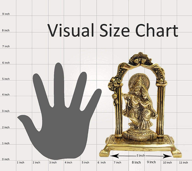 Metal Radha Krishna figurine with gold plated finish, suitable for pooja mandir and table decoration