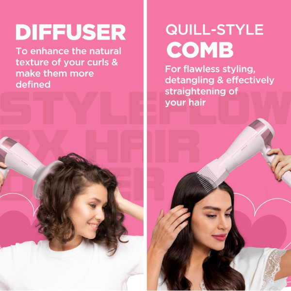 Havells Styling Hair Dryer featuring diffuser attachment for defining curls and enhancing natural hair texture