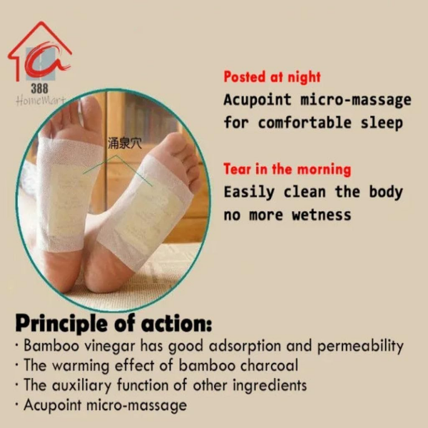 Herbal Detox Foot Pads suitable for men and women with overnight foot cleansing and relaxation support