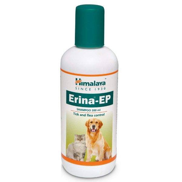 Himalaya Erina Dog Coat Cleanser 200 ml bottle for routine dog skin hygiene and regular grooming care