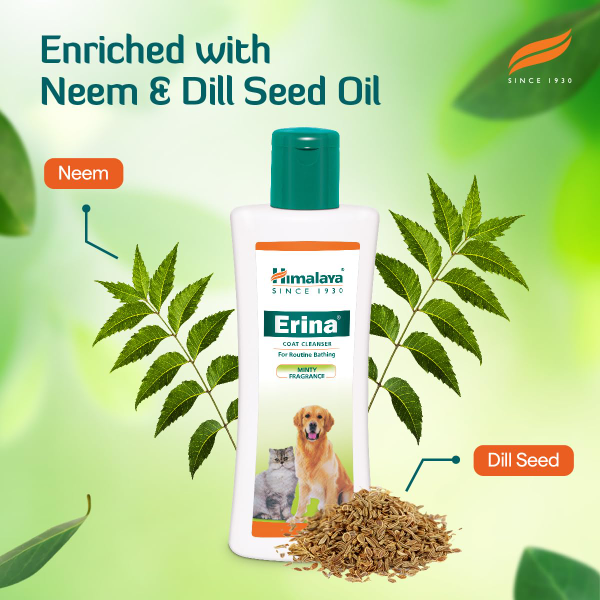 Himalaya Erina Dog Coat Cleanser for supporting clean coats and routine skin hygiene during bathing
