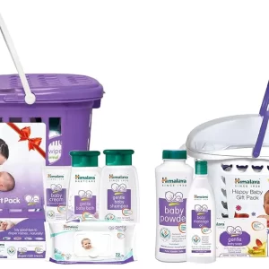 Himalaya baby gift basket with newborn babycare essentials for gifting and everyday family use
