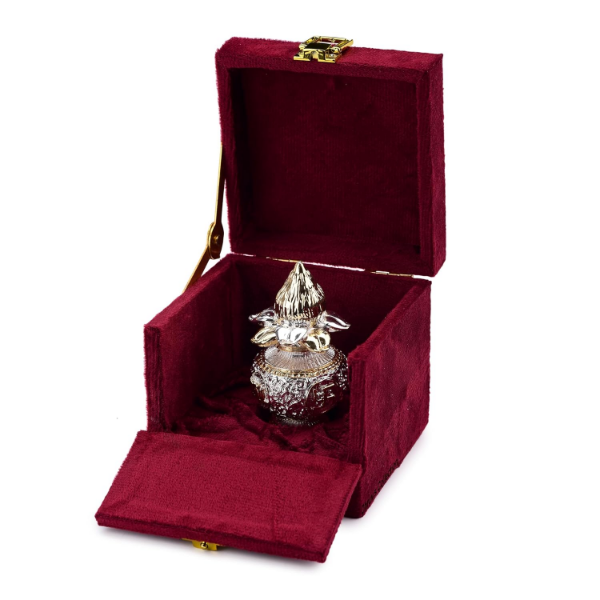 Dhruvs collection Gold Mangal Kalash decorative religious ornament designed for mandir and sacred home decoration display