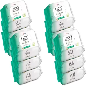 Lacto Calamine Daily Cleansing Face Wipes makeup remover wipes with Aloe Vera Cucumber and Vitamin E