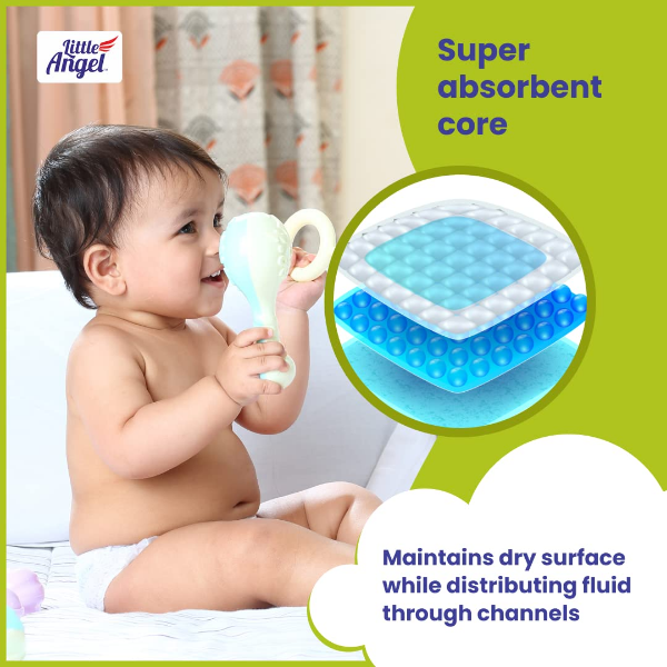 Little Angel Baby Pants with wetness indicator for easier nappy changes during everyday use