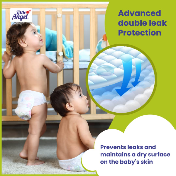 Little Angel Baby Pants with breathable fabric and fluid distribution channels for everyday comfort
