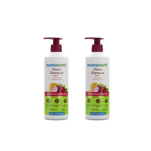 Mamaearth Onion Hair Shampoo with Plant Keratin for hair growth support and everyday hair cleansing care