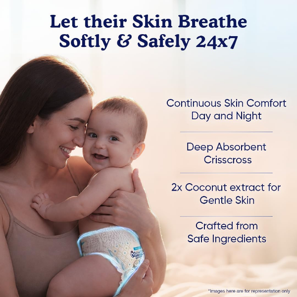 MamyPoko medium diapers with 3X Breathable Technology for airflow and reduced moisture