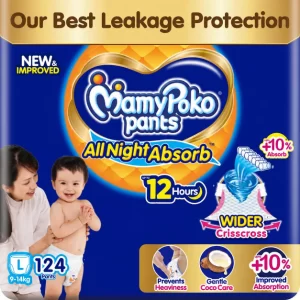 MamyPoko all night pants Large size for babies weighing 9-14 kg, with overnight absorption