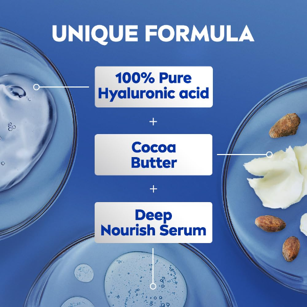 NIVEA Cocoa Nourish Body Lotion daily moisturiser for very dry skin with cocoa butter and coconut oil