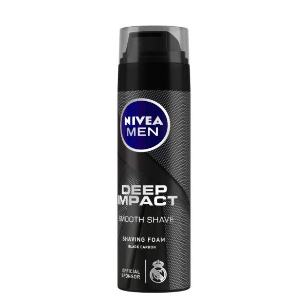 NIVEA MEN Deep Impact Shaving Foam men's shaving foam with smooth glide shaving formula
