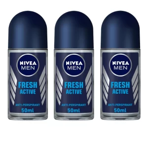 NIVEA Men Roll On Deodorant featuring Deep Impact Cool Kick and Fresh Active for lasting freshness