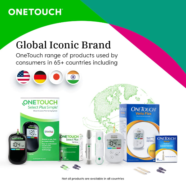 OneTouch Select Plus Blood Glucose Monitor designed for simple accurate blood sugar monitoring at home