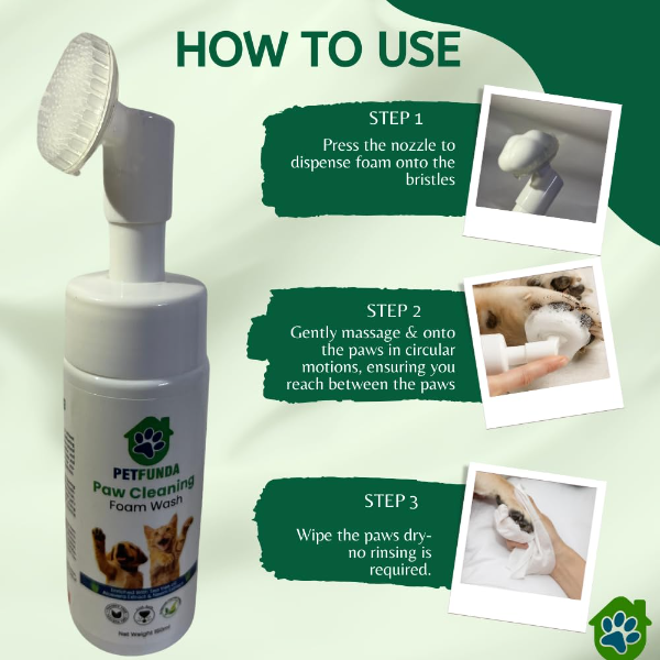 Detachable paw cleaning foam brush with removable silicone scrubber for simple maintenance after use