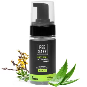 Pee Safe Men's Intimate Wash bottle with Tea Tree Essential Oil for daily intimate hygiene and pH balance
