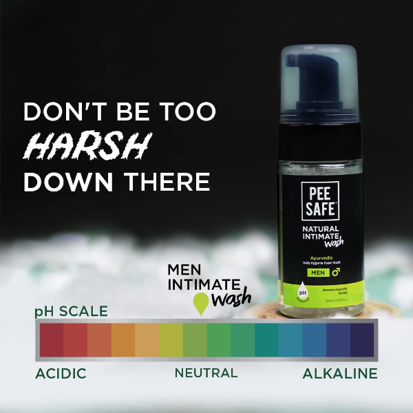 Pee Safe Men's Intimate Wash 100ml for everyday male intimate hygiene and balanced personal care