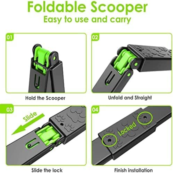 Dog poop scooper for indoor and outdoor pet waste collection with easy cleaning after use