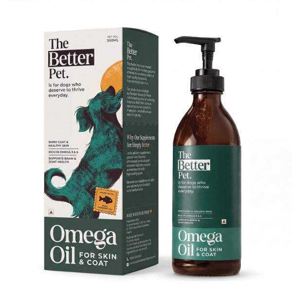 Pet's Fish Oil for Dogs twin pack with real sardine oil and Omega 3 6 9 daily supplement bottles