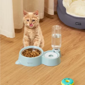 Konica Basics 2 In 1 Pet Feeder with automatic water dispenser and stainless steel bowl for cats and dogs
