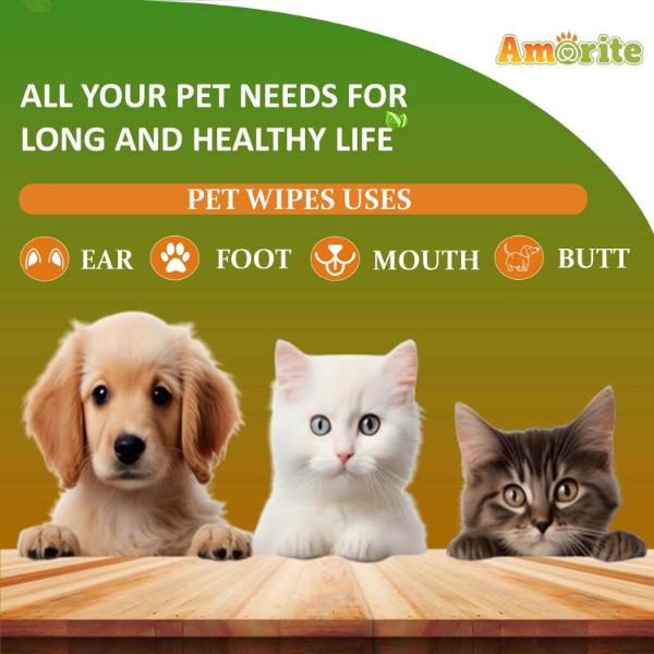 Anti-Bacterial Pet Wipes with fresh apple scent for routine paw cleaning and everyday pet hygiene use