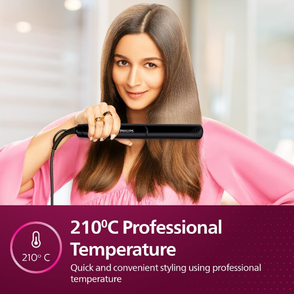 Philips HP8302 Hair Straightener with ergonomic design and 360 degree swivel cord for comfortable use