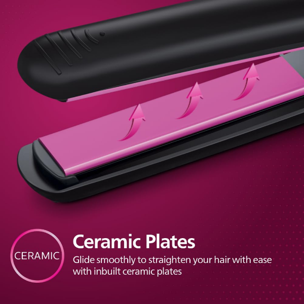 Philips HP8302 Hair Straightener with 210 degree styling temperature and quick 60 second heat up